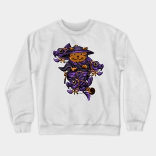 ninja cat and fish ninja Crewneck Sweatshirt